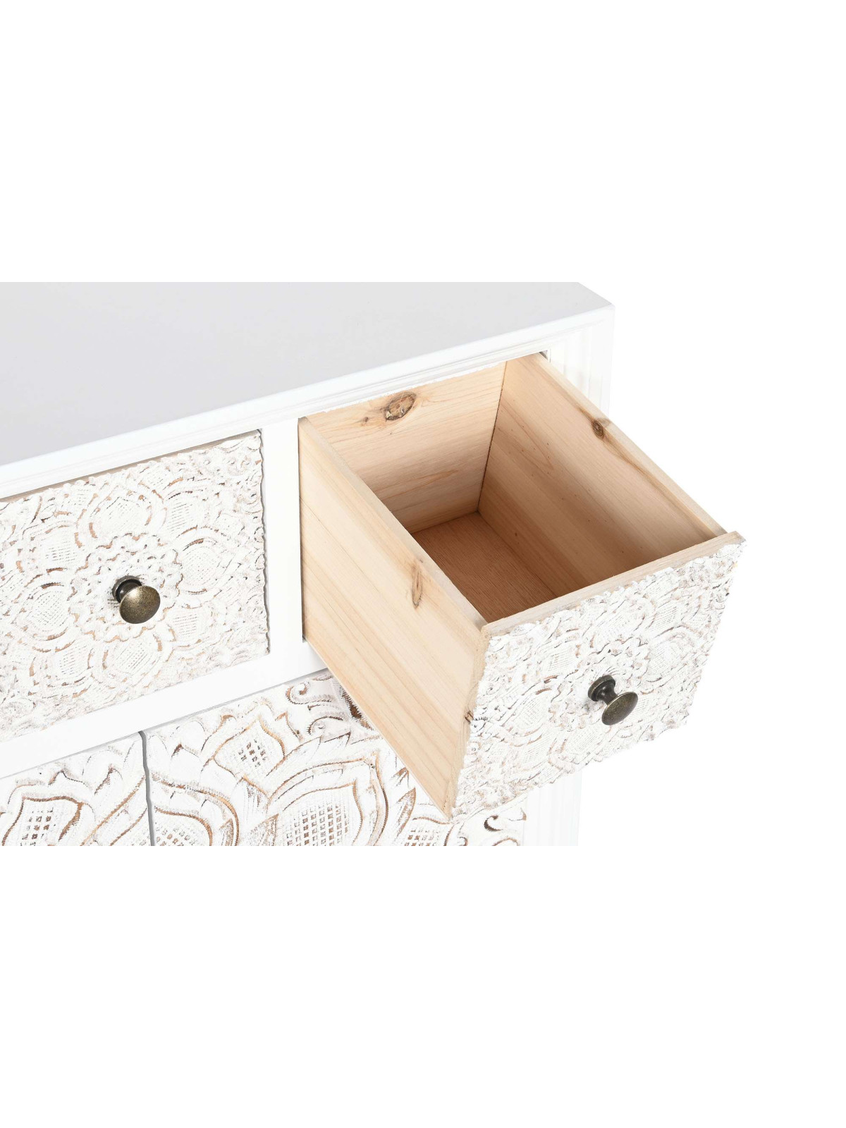 Buffet arabesque en bois blanc