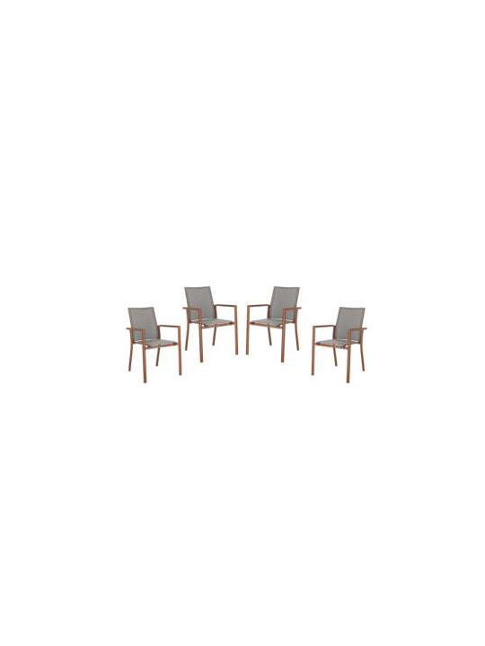 Ensemble de 4 chaises Konnor Terracotta