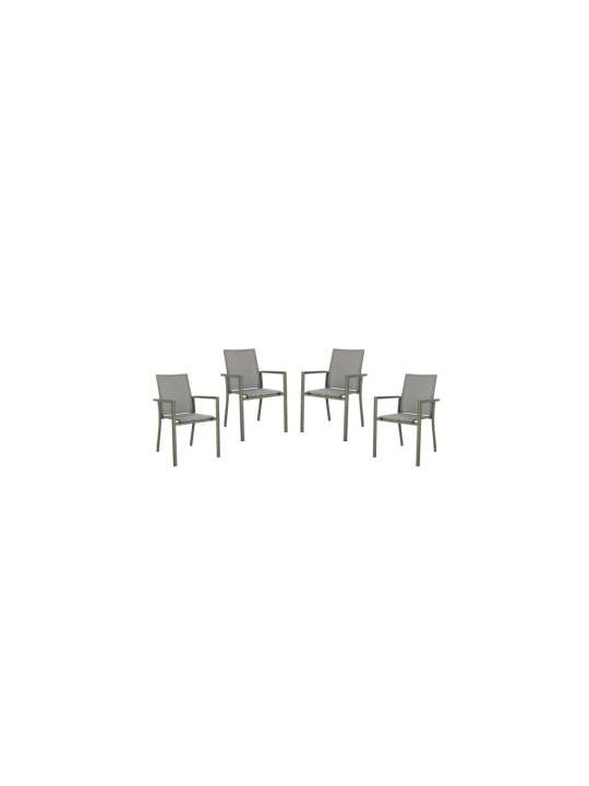 Ensemble de 4 chaises Konnor kaki