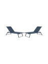 Ensemble de 2 chaises longues Taylor bleu navy