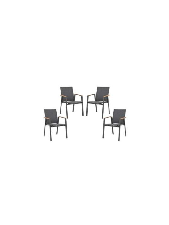 Ensemble de 4 chaises Varenna Anthracite