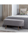 Banquette en tissu gris