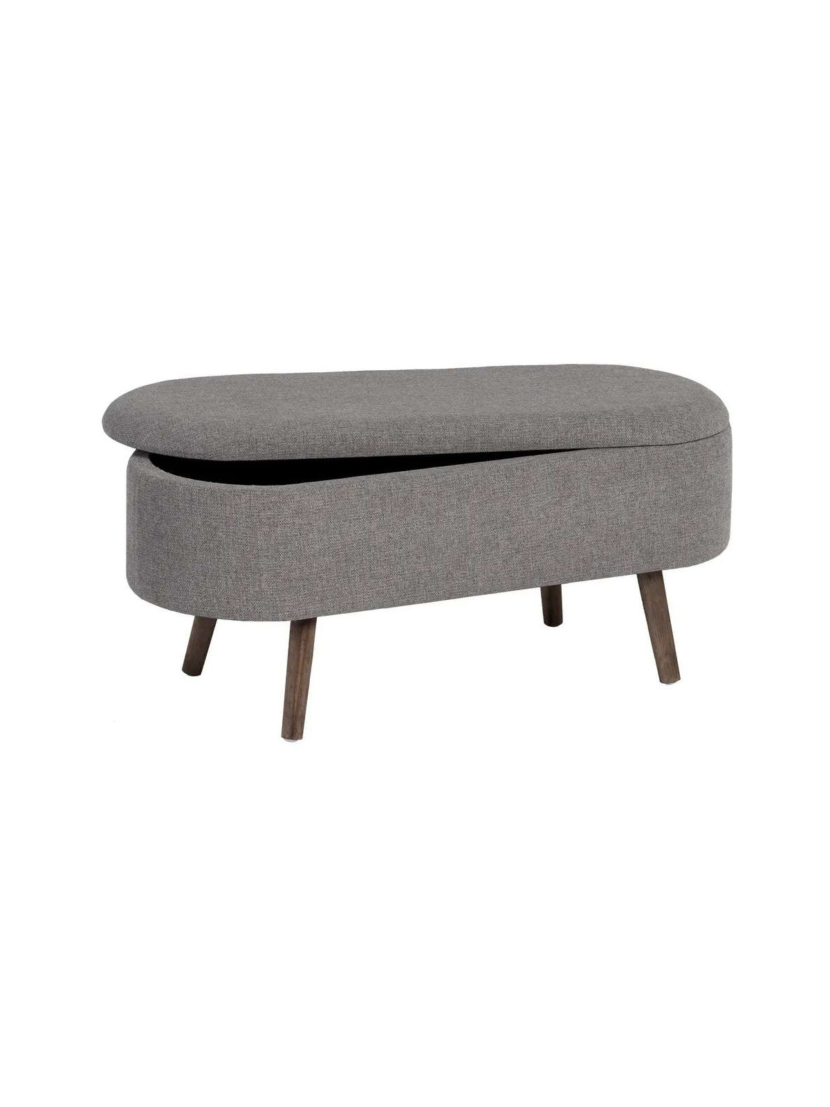 Banquette en tissu gris