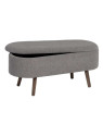 Banquette en tissu gris