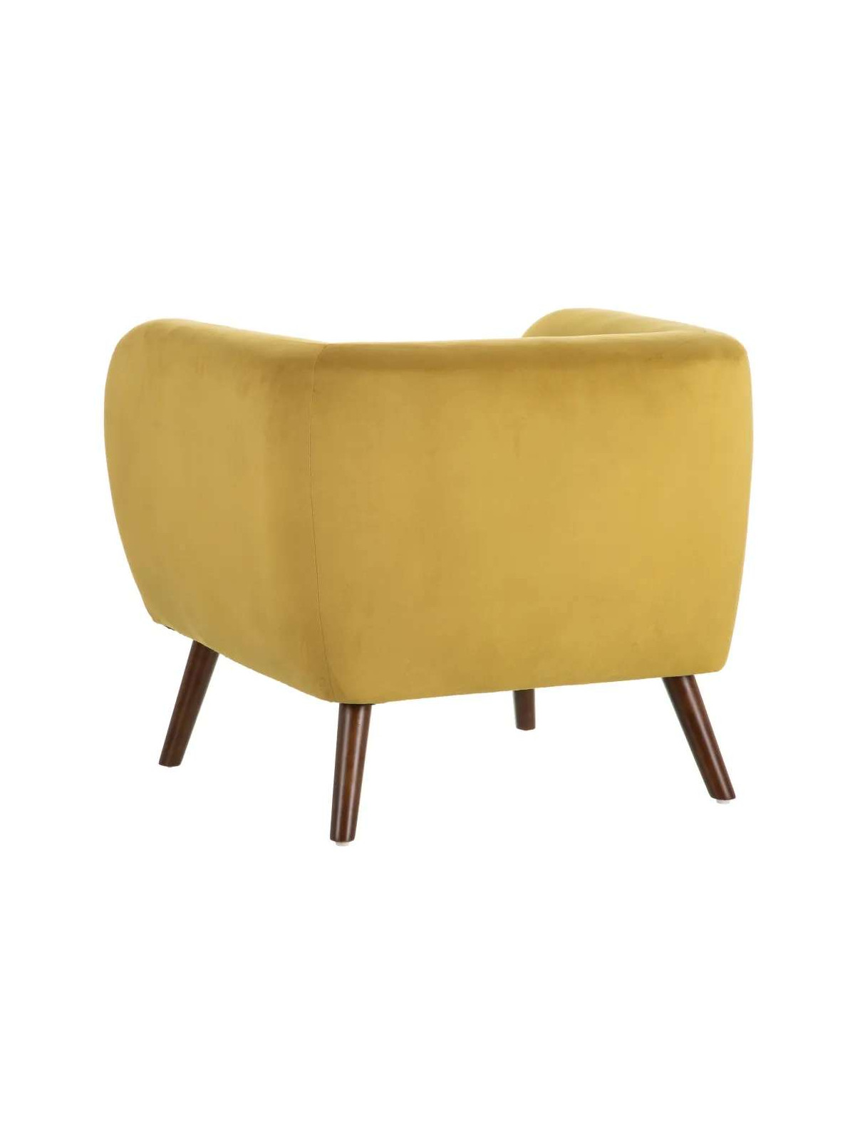 Fauteuil Hita en velours Moutarde