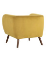 Fauteuil Hita en velours Moutarde