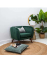 Fauteuil Hita en velours Vert Olive