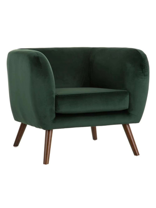 Fauteuil Hita en velours Vert Olive