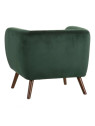 Fauteuil Hita en velours Vert Olive