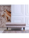 Banquette en velours beige