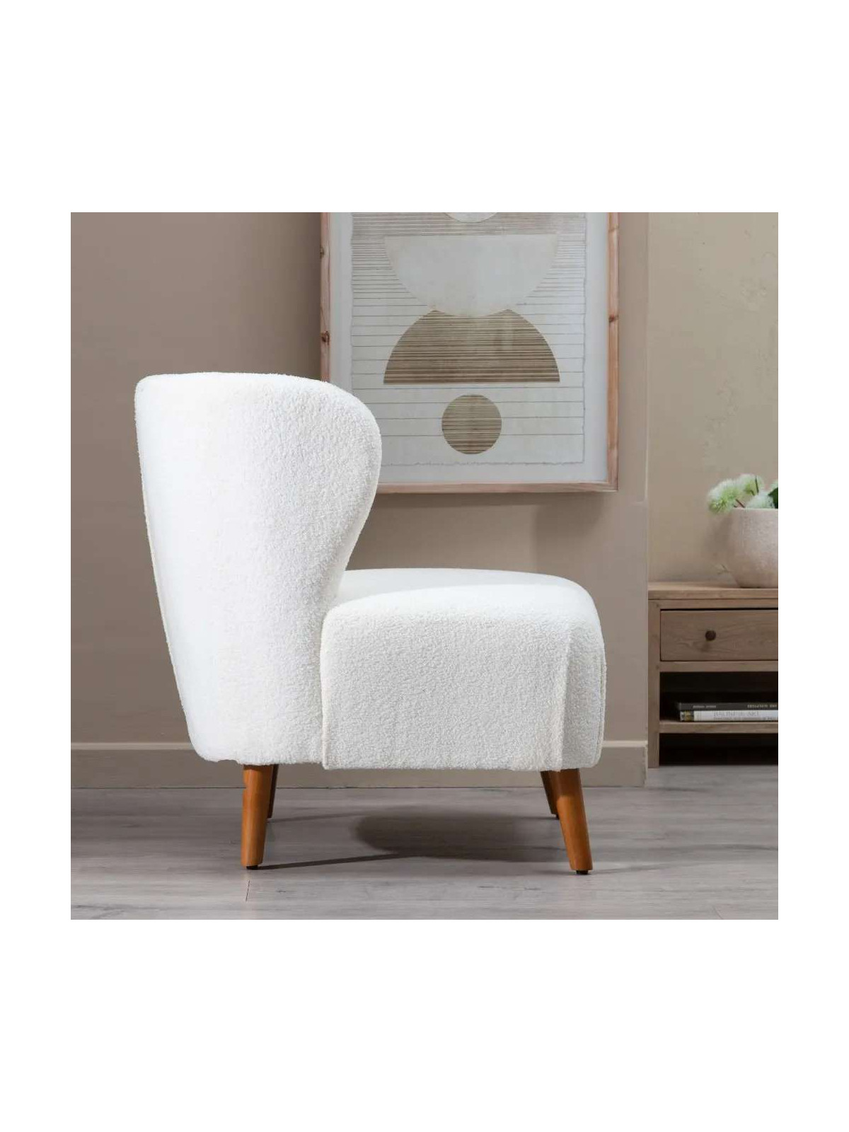 Fauteuil à bascule Garcea blanc