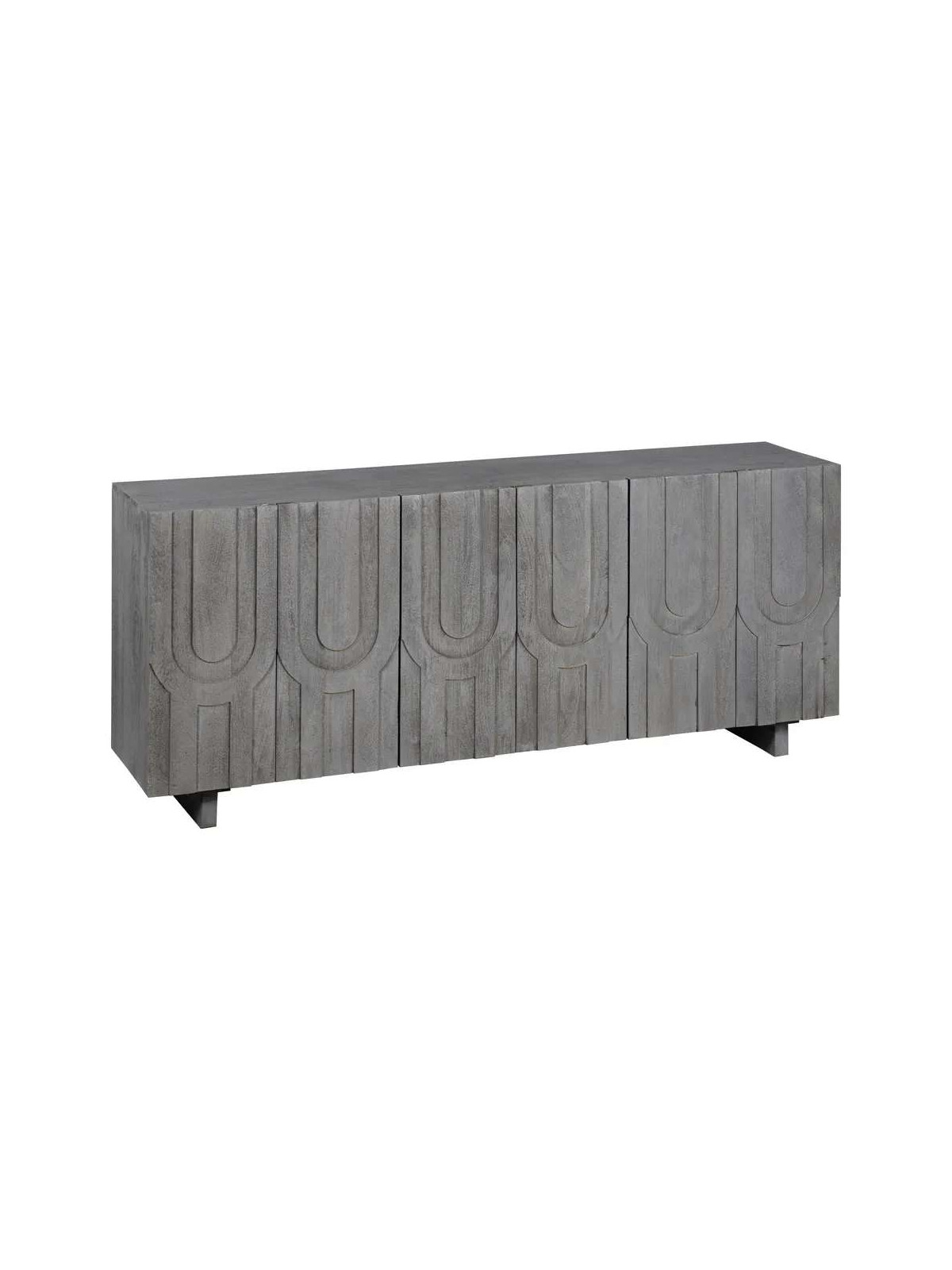 Buffet Herrero gris en bois de manguier