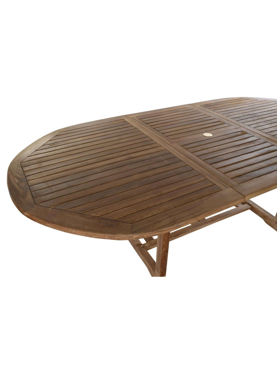 Ensemble table de jardin ovale et 10 chaises en teck Alava