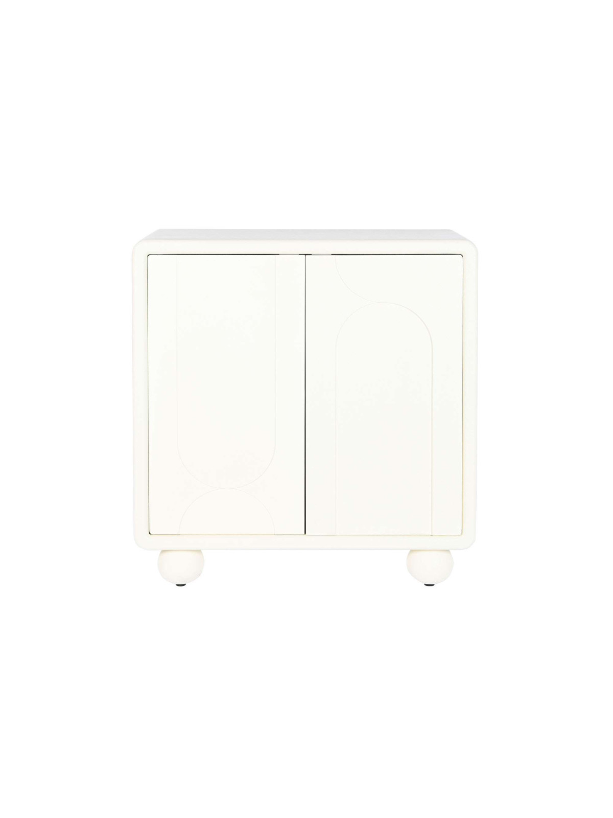 Commode blanche demi cylindre