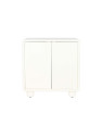 Commode blanche demi cylindre