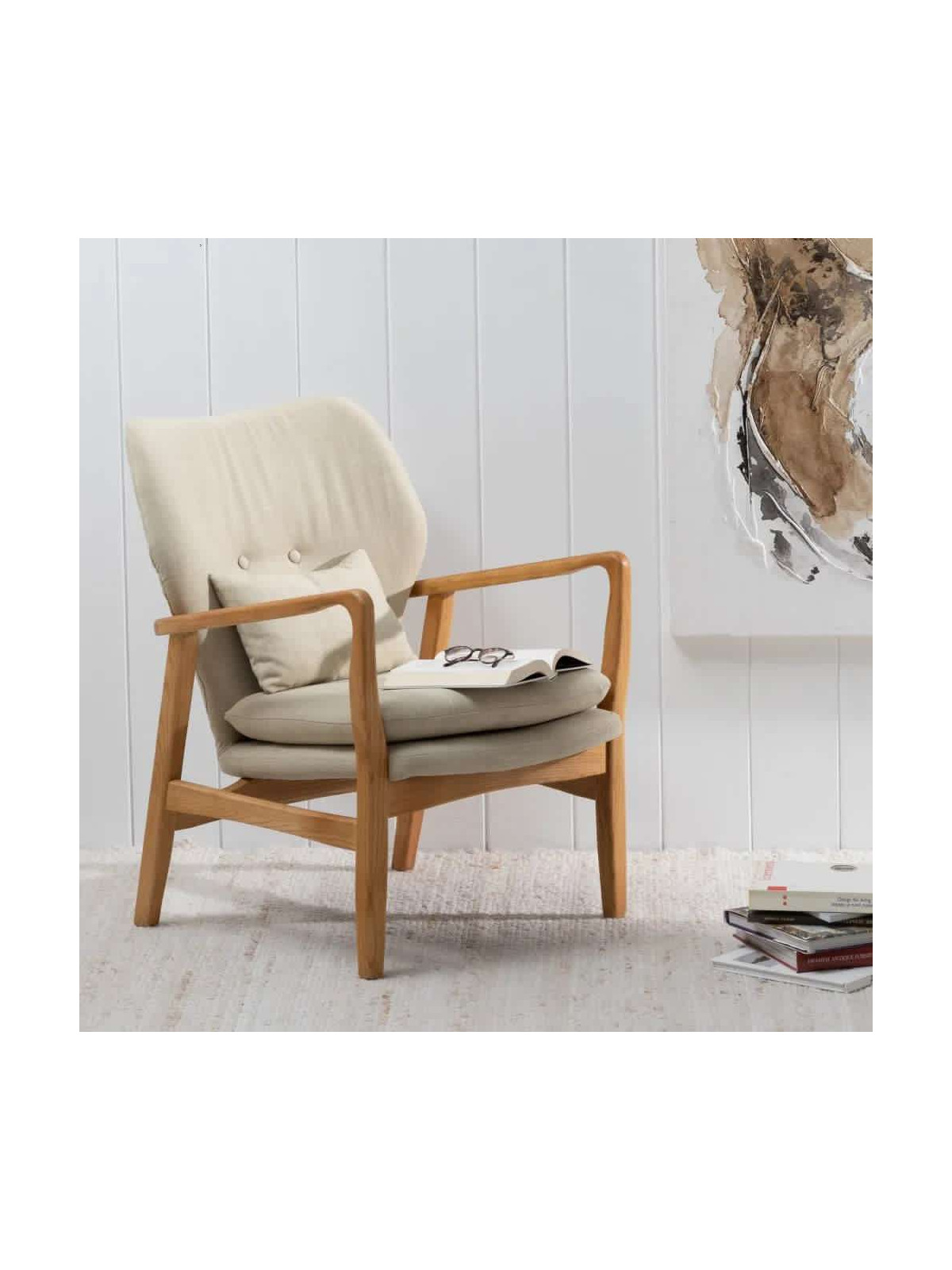 Fauteuil Elfos Beige