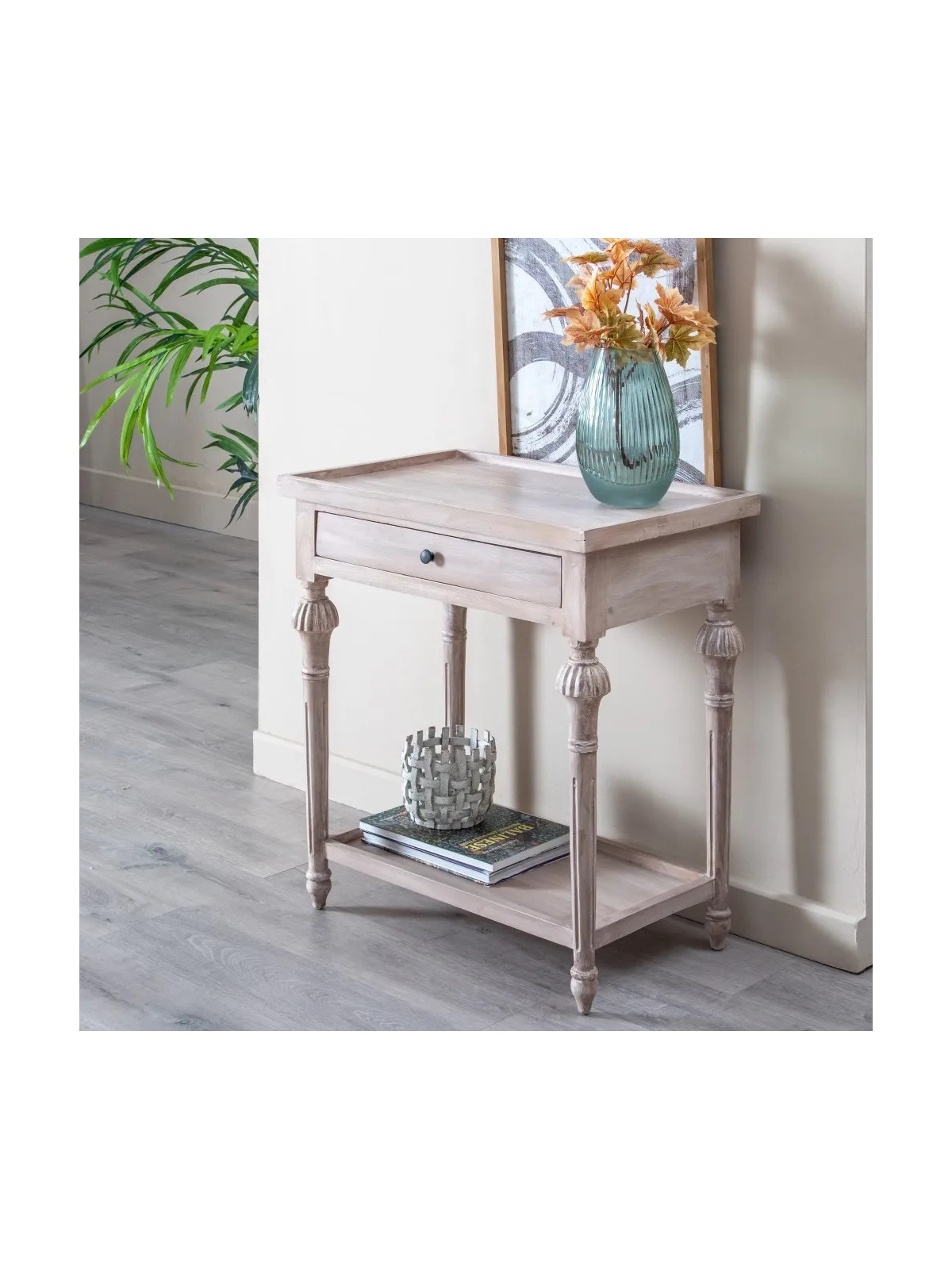 Table d'appoint en bois de mindi